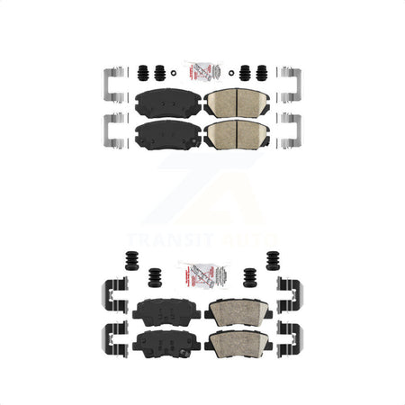 AmeriBRAKES Front Rear Ceramic Disc Brake Pads Kit For 2010-2011 Hyundai Azera KNF-101015