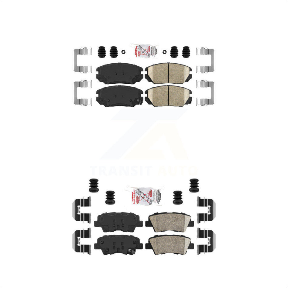 AmeriBRAKES Front Rear Ceramic Disc Brake Pads Kit For 2010-2011 Hyundai Azera KNF-101015