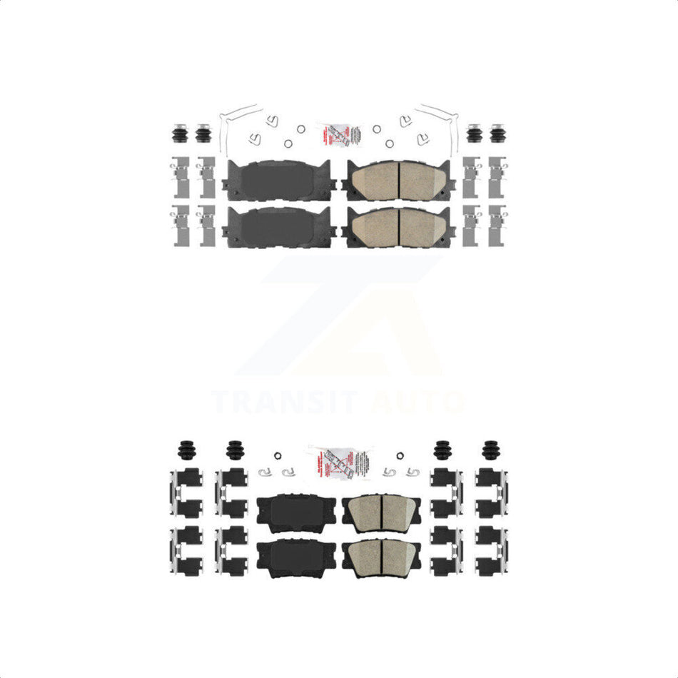 AmeriBRAKES Front Rear Ceramic Disc Brake Pads Kit For Toyota Camry Lexus ES350 Avalon ES300h KNF-101020