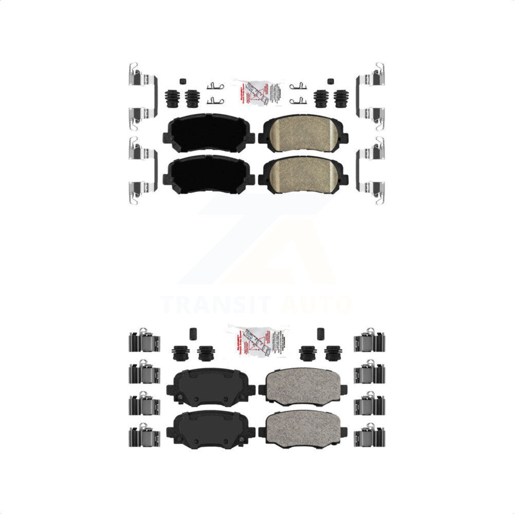 AmeriBRAKES Front Rear Ceramic Disc Brake Pads Kit For Jeep Cherokee Chrysler 200 KNF-101024