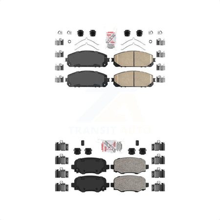 AmeriBRAKES Front Rear Ceramic Disc Brake Pads Kit For 2014-2022 Jeep Cherokee With Dual Piston Caliper KNF-101038