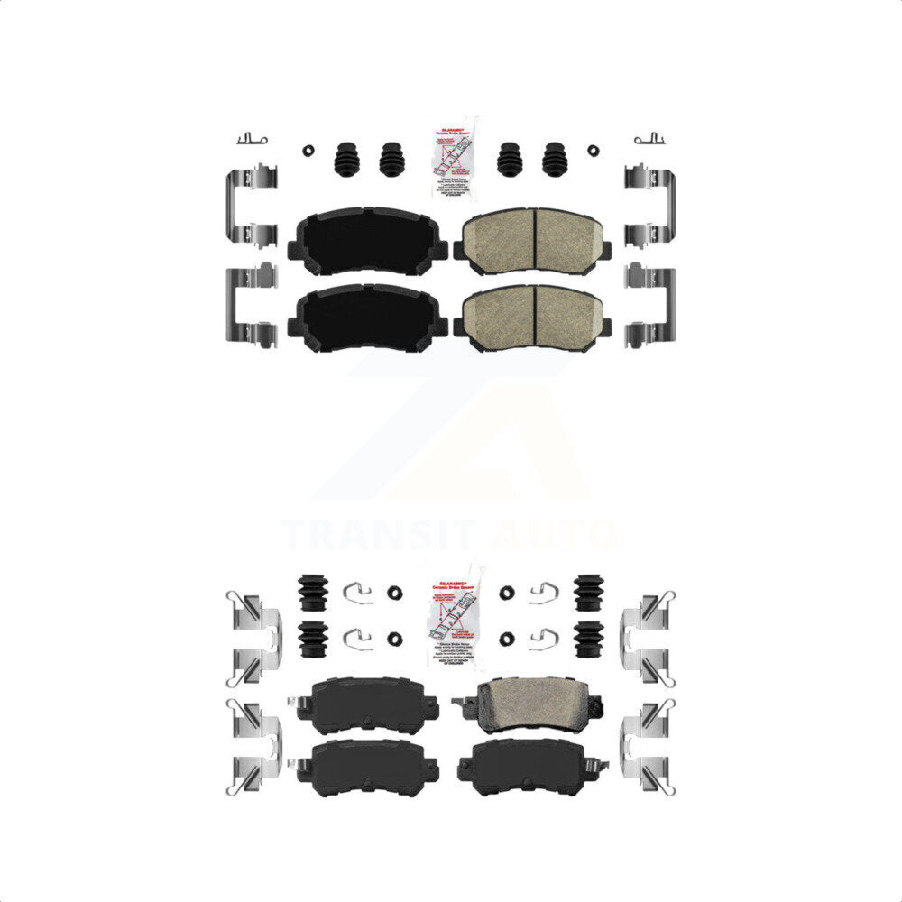 AmeriBRAKES Front Rear Ceramic Disc Brake Pads Kit For Mazda CX-5 KNF-101041