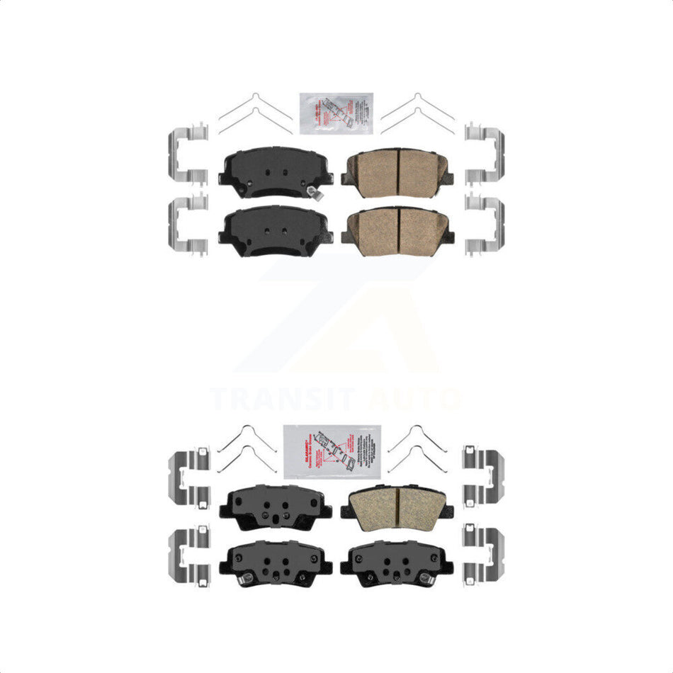 AmeriBRAKES Front Rear Ceramic Disc Brake Pads Kit For 2019-2022 Hyundai Nexo KNF-101068