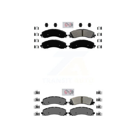 Front Rear Semi-Metallic Disc Brake Pads Kit For Ram 2500 3500 KNF-101077