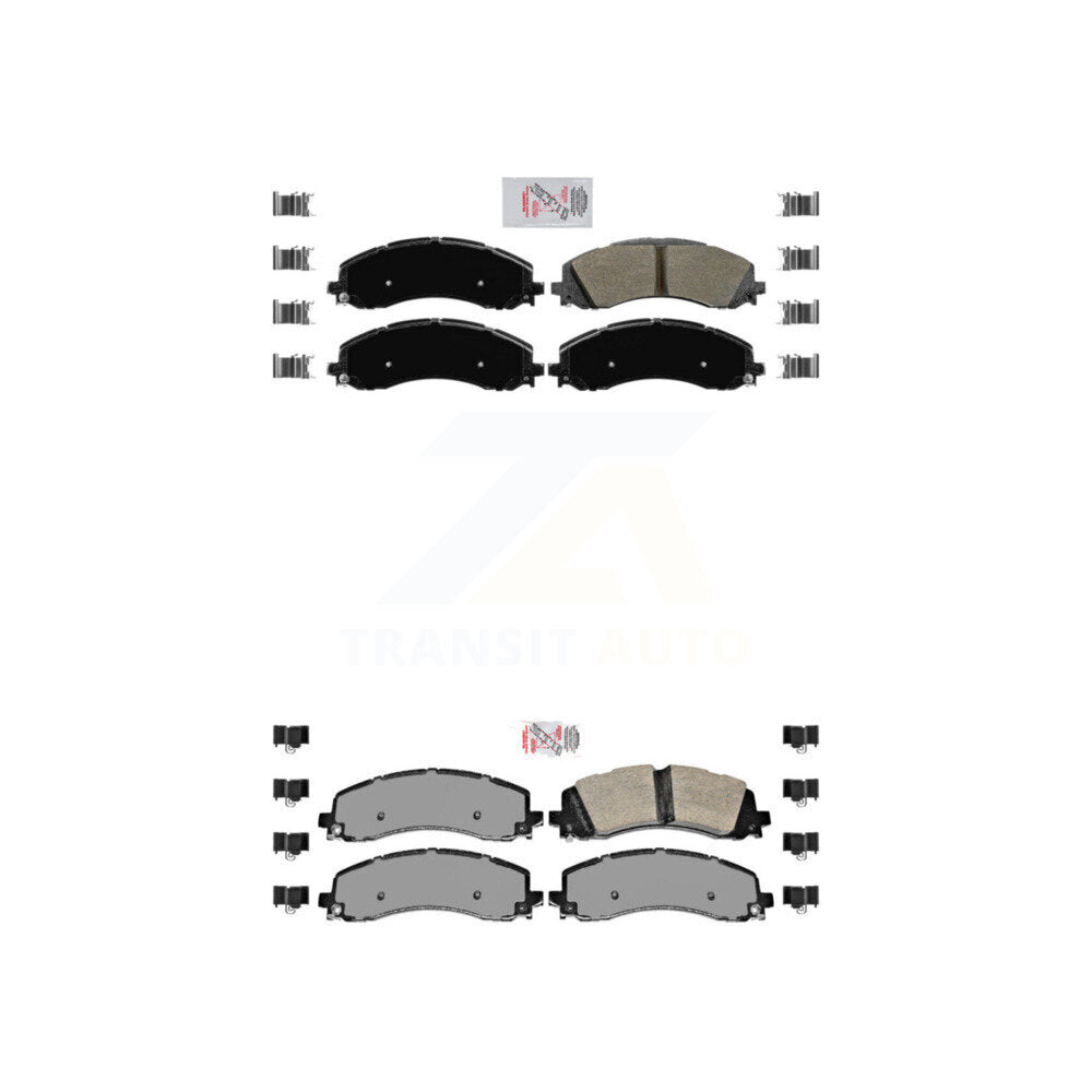 Front Rear Semi-Metallic Disc Brake Pads Kit For Ram 2500 3500 KNF-101082