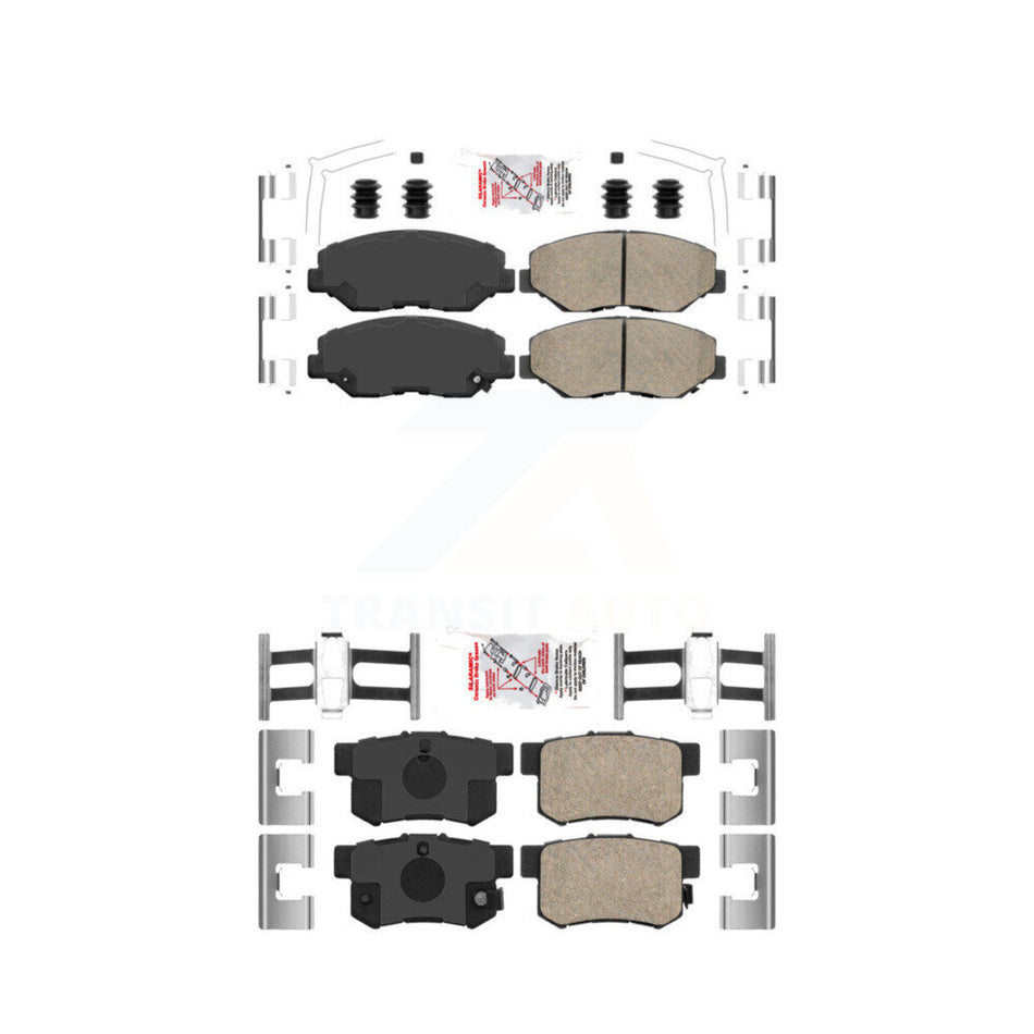 Front Rear Ceramic Disc Brake Pads Kit For Honda Accord CR-V Element Acura ILX KNF-101085