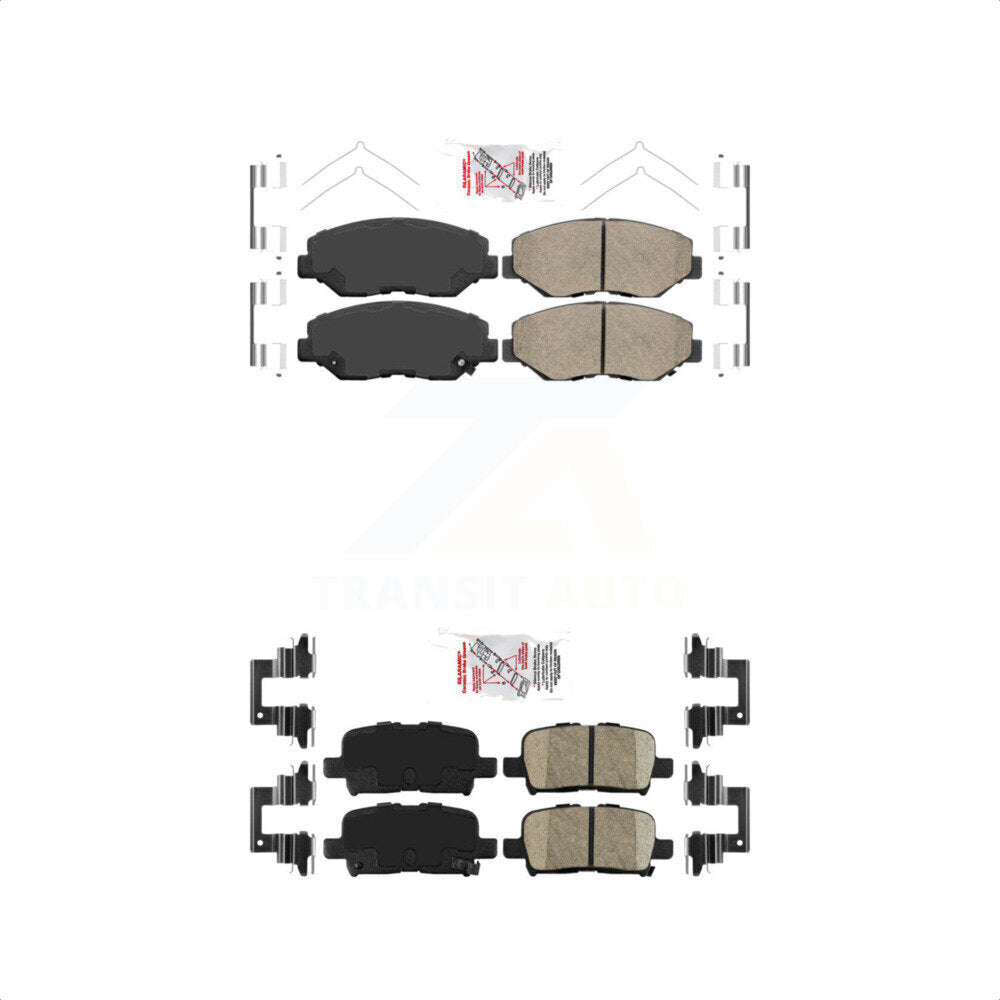 AmeriBRAKES Front Rear Ceramic Disc Brake Pads Kit For 2003-2008 Honda Pilot KNF-101089