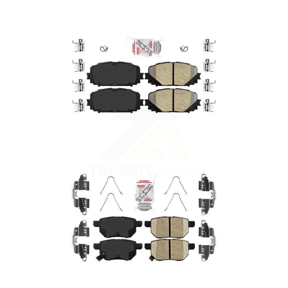 AmeriBRAKES Front Rear Ceramic Disc Brake Pads Kit For Toyota Yaris KNF-101094