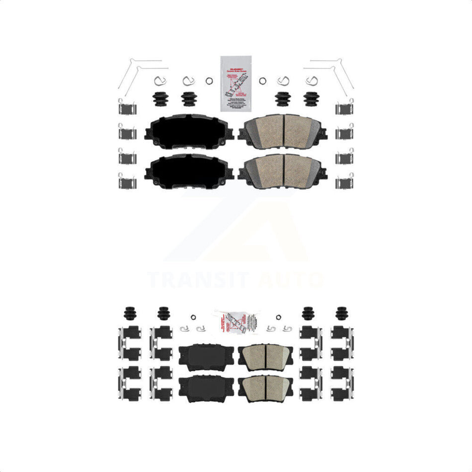 AmeriBRAKES Front Rear Ceramic Disc Brake Pads Kit For Toyota Camry KNF-101130