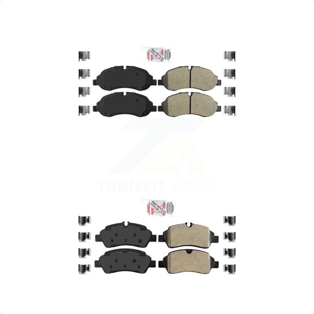 AmeriBRAKES Front Rear Semi-Metallic Disc Brake Pads Kit For Ford Transit-250 Transit-350 Transit-150 HD KNF-101135