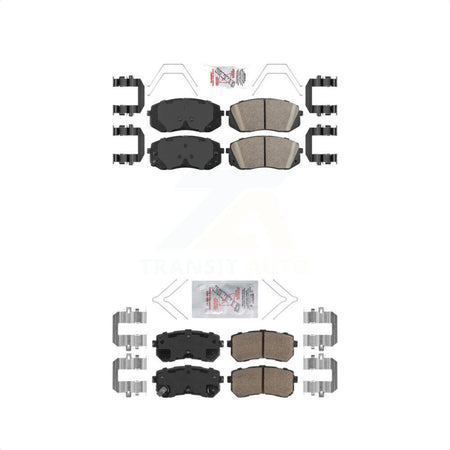 AmeriBRAKES Front Rear Ceramic Disc Brake Pads Kit For Hyundai Kona Kia Seltos KNF-101155