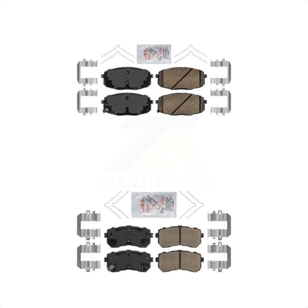 AmeriBRAKES Front Rear Ceramic Disc Brake Pads Kit For Hyundai Kona Kia Seltos KNF-101156