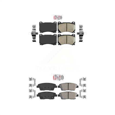 AmeriBRAKES Front Rear Ceramic Disc Brake Pads Kit For Hyundai Genesis KNF-101196