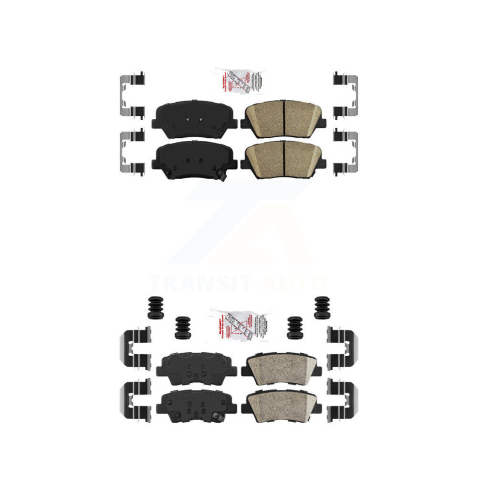 Front Rear Ceramic Disc Brake Pads Kit For 2012-2017 Hyundai Azera KNF-101213