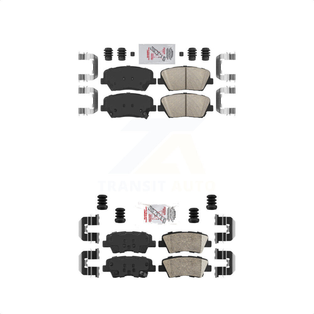 AmeriBRAKES Front Rear Ceramic Disc Brake Pads Kit For 2012-2017 Hyundai Azera KNF-101215