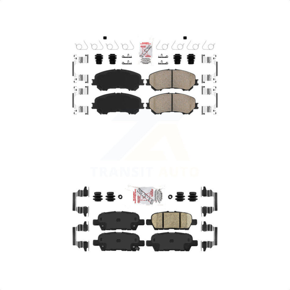 AmeriBRAKES Front Rear Ceramic Disc Brake Pads Kit For Nissan Rogue Sport Qashqai KNF-101261