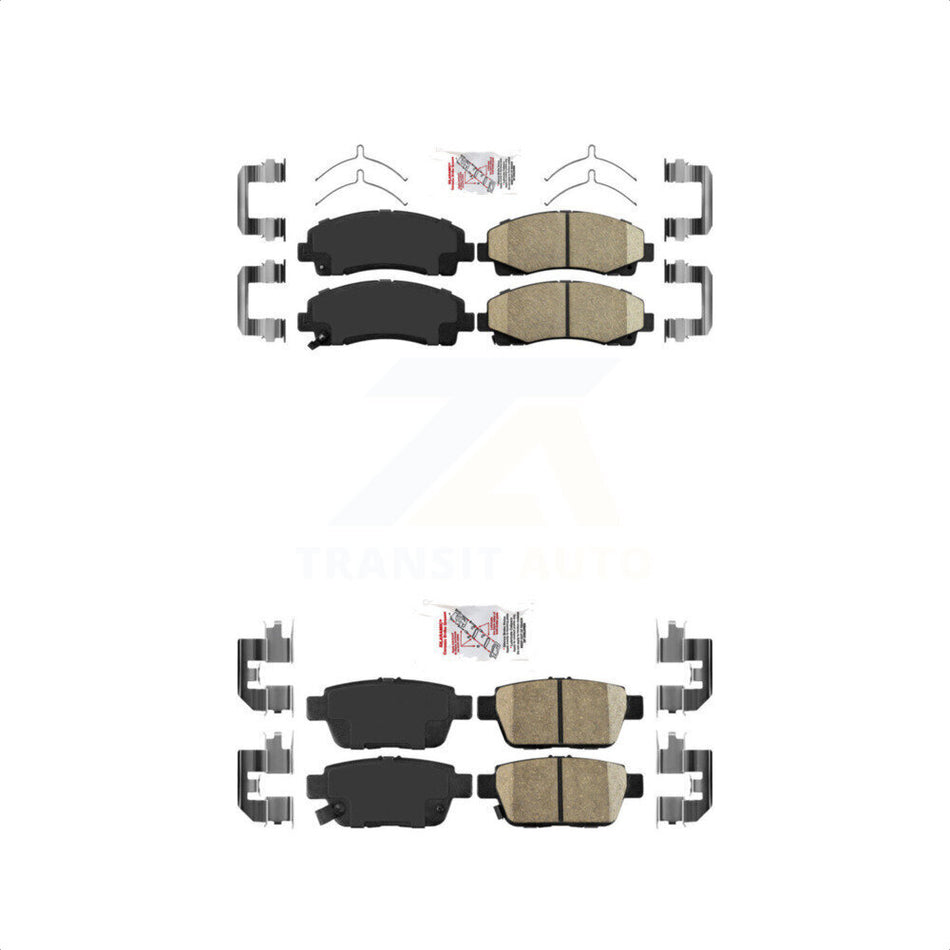 AmeriBRAKES Front Rear Ceramic Disc Brake Pads Kit For Honda Ridgeline Acura TL KNF-101281