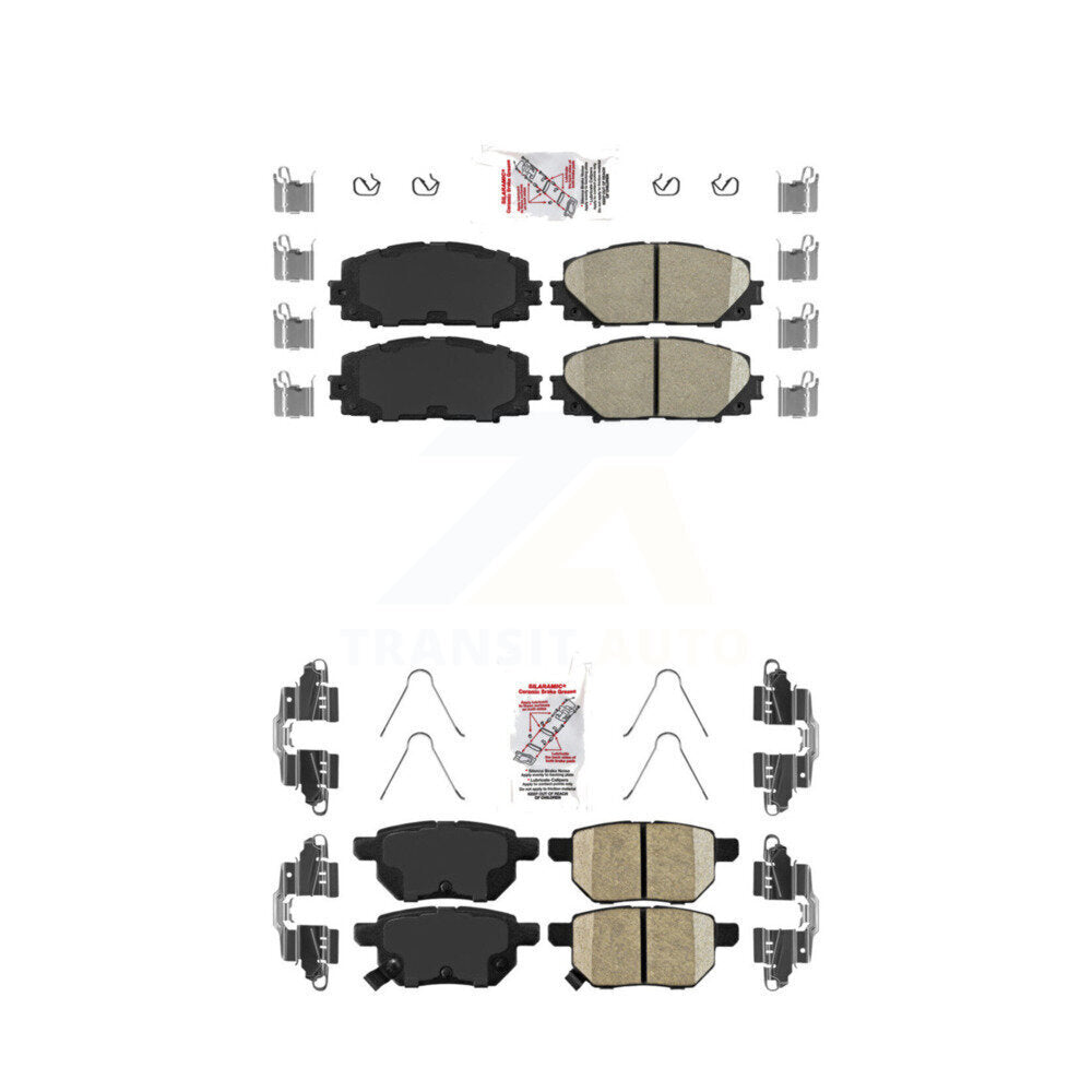 Front Rear Ceramic Disc Brake Pads Kit For Toyota Corolla Yaris Prius Prime Lexus CT200h KNF-101294