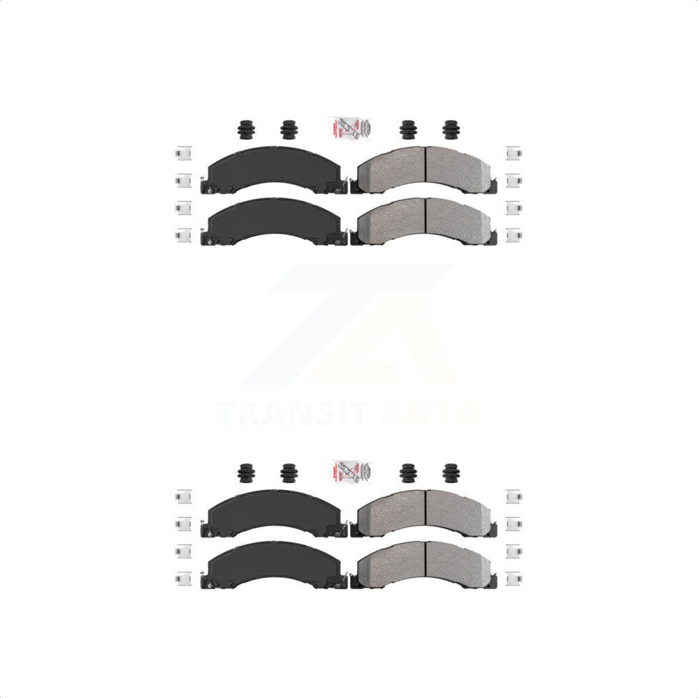 AmeriBRAKES Front Rear Semi-Metallic Disc Brake Pads Kit For Ram 5500 Dodge Sterling Truck 4500 Bullet 45 55 KNF-101321