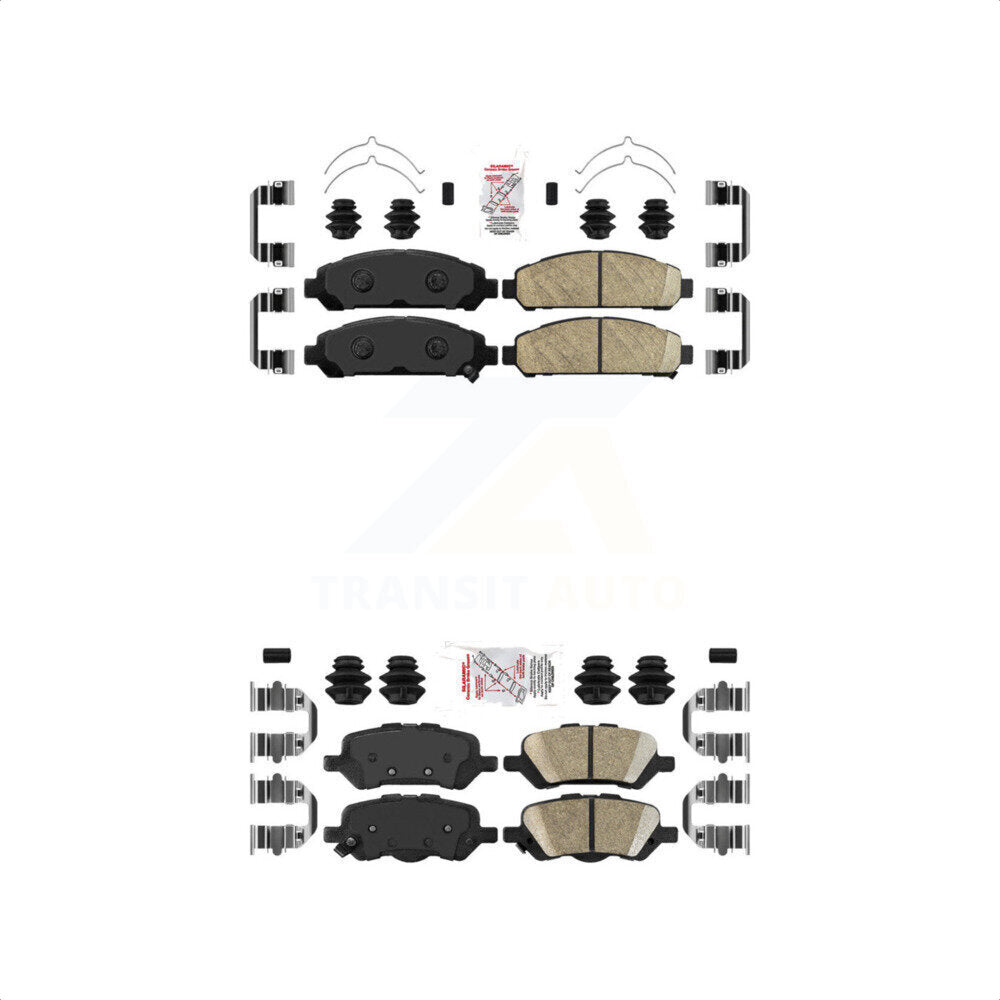 AmeriBRAKES Front Rear Ceramic Disc Brake Pads Kit For 2009-2016 Toyota Venza KNF-101332