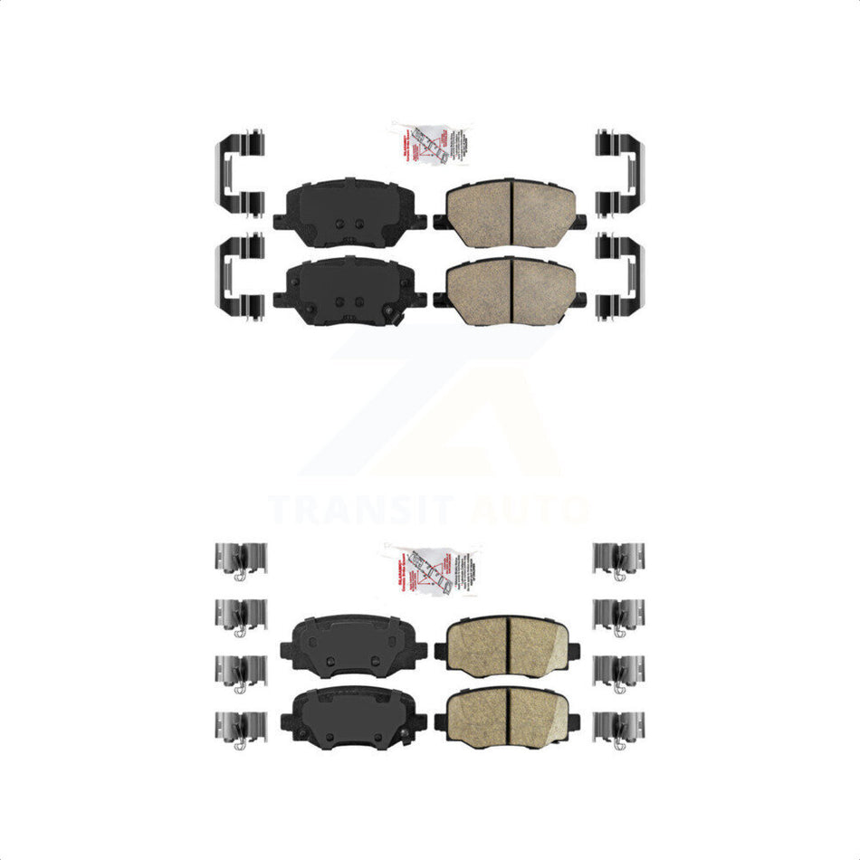 AmeriBRAKES Front Rear Ceramic Disc Brake Pads Kit For Jeep Renegade Fiat 500X KNF-101334