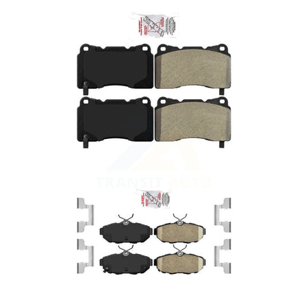 Front Semi-Metallic Rear Ceramic Disc Brake Pads Kit For Ford Mustang KNF-101358