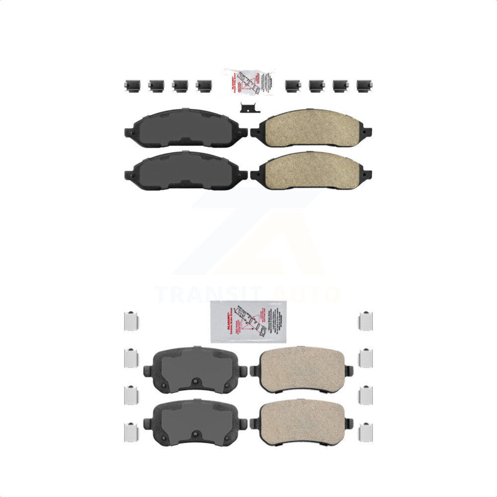 AmeriBRAKES Front Rear Ceramic Disc Brake Pads Kit For 2004-2007 Ford Freestar Mercury Monterey KNF-101382