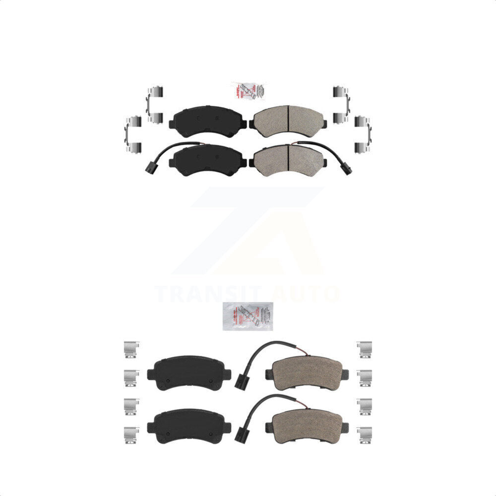 AmeriBRAKES Front Rear Semi-Metallic Disc Brake Pads Kit For Ram ProMaster 1500 2500 3500 KNF-101387