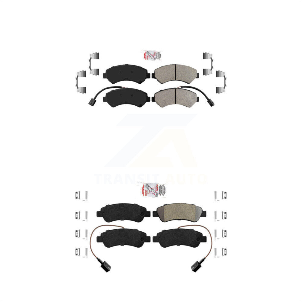 AmeriBRAKES Front Rear Semi-Metallic Disc Brake Pads Kit For Ram ProMaster 1500 2500 3500 KNF-101389