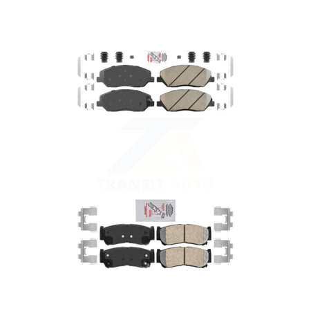 Front Rear Ceramic Disc Brake Pads Kit For 2007-2009 Hyundai Santa Fe KNF-101396