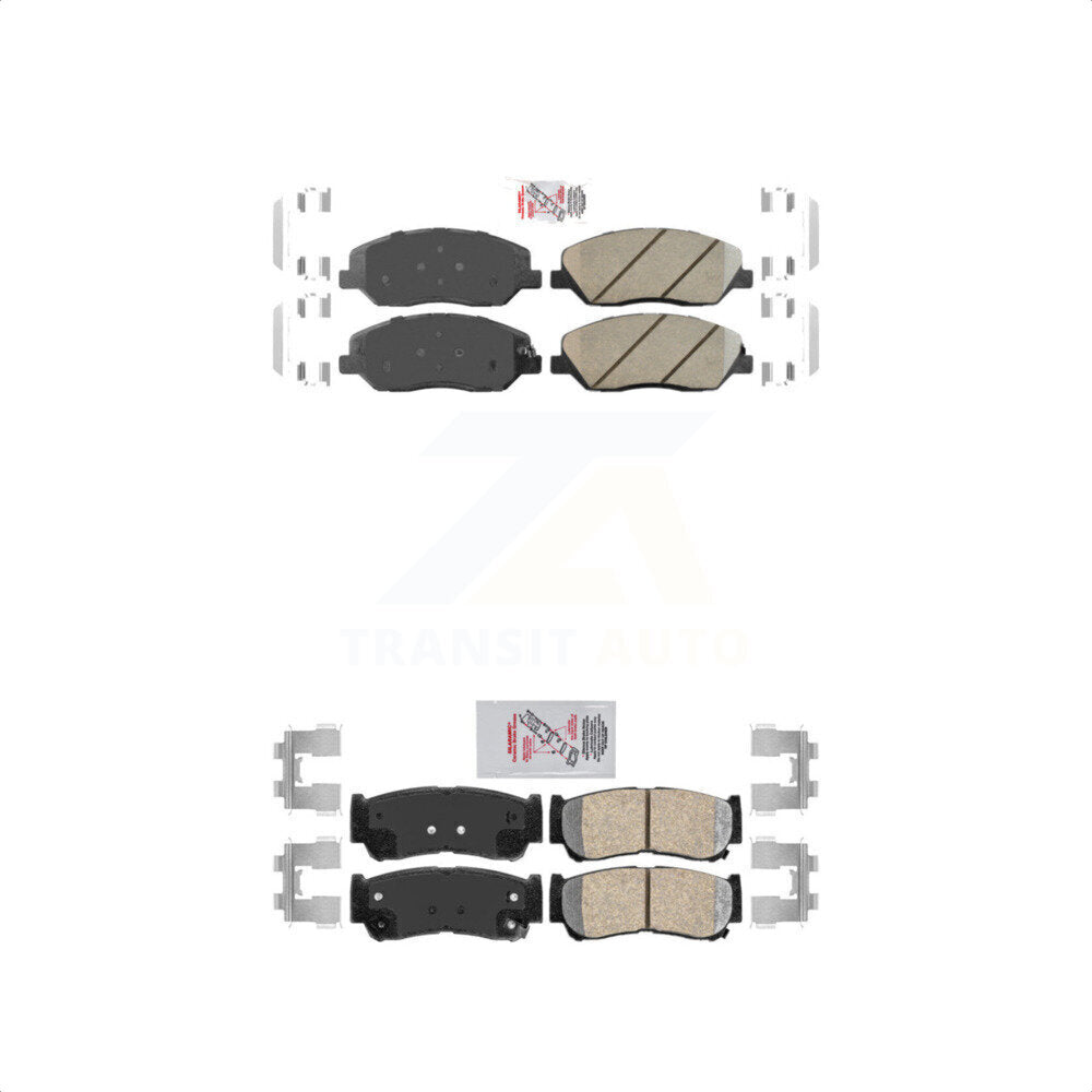 AmeriBRAKES Front Rear Ceramic Disc Brake Pads Kit For 2007-2009 Hyundai Santa Fe KNF-101397