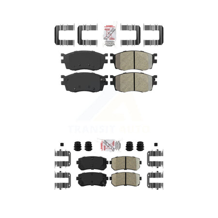 Front Semi-Metallic Rear Ceramic Disc Brake Pads Kit For Hyundai Accent Kia Rio Rio5 KNF-101402