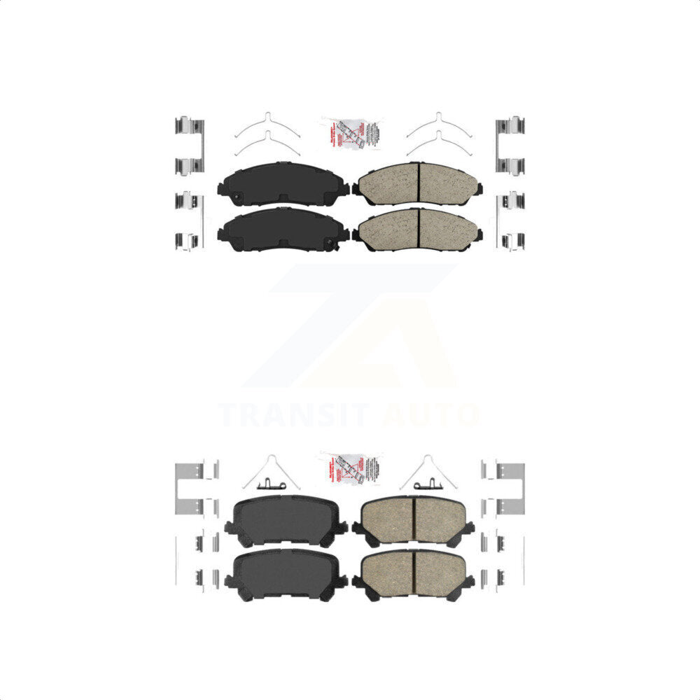 AmeriBRAKES Front Rear Ceramic Disc Brake Pads Kit For Honda Pilot Acura MDX Ridgeline KNF-101407