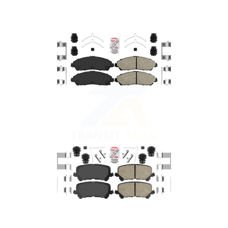 AmeriBRAKES Front Rear Ceramic Disc Brake Pads Kit For Honda Pilot Acura MDX Ridgeline KNF-101410