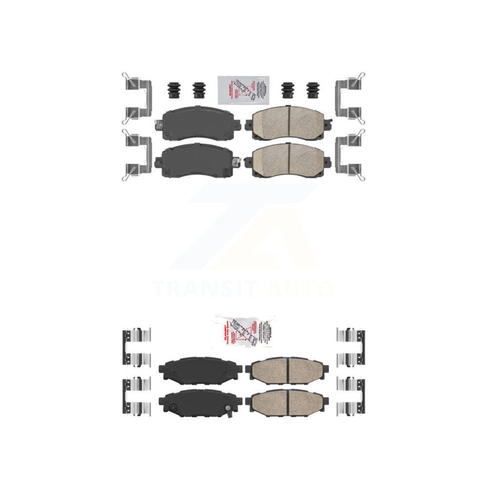 Front Rear Ceramic Disc Brake Pads Kit For Subaru Crosstrek Impreza KNF-101428