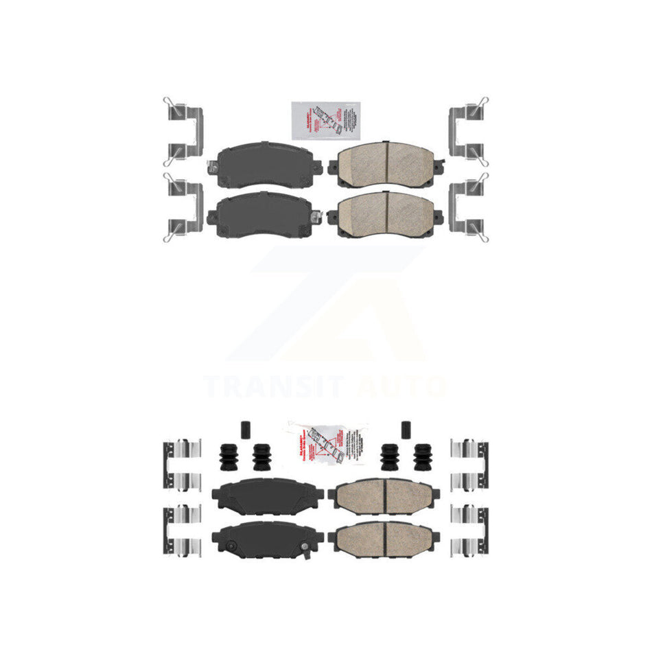 Front Rear Ceramic Disc Brake Pads Kit For Subaru Crosstrek Impreza KNF-101429