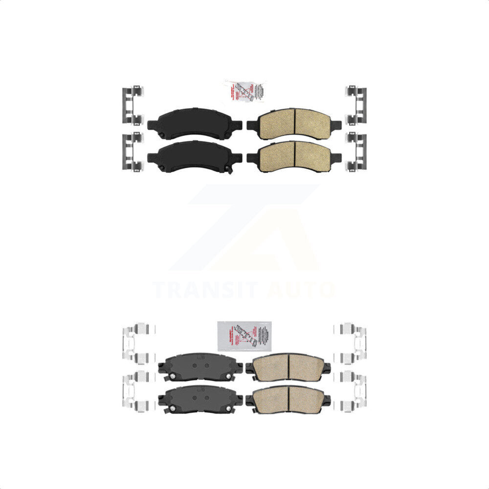 AmeriBRAKES Front Rear Ceramic Disc Brake Pads Kit For Chevrolet Traverse GMC Acadia Buick Enclave Saturn Outlook Limited KNF-101439