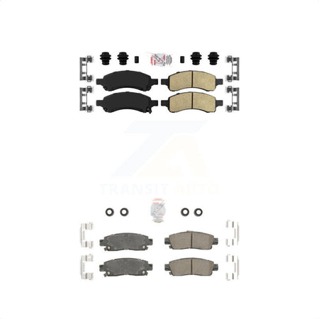 AmeriBRAKES Front Rear Ceramic Disc Brake Pads Kit For Chevrolet Traverse GMC Acadia Buick Enclave Saturn Outlook Limited KNF-101440