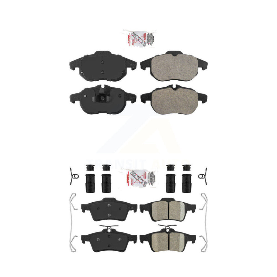 Front Semi-Metallic Rear Ceramic Disc Brake Pads Kit For Saab 9-3 KNF-101476