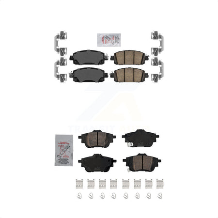 AmeriBRAKES Front Rear Ceramic Disc Brake Pads Kit For 2020-2023 Nissan Sentra rear brakes KNF-101479