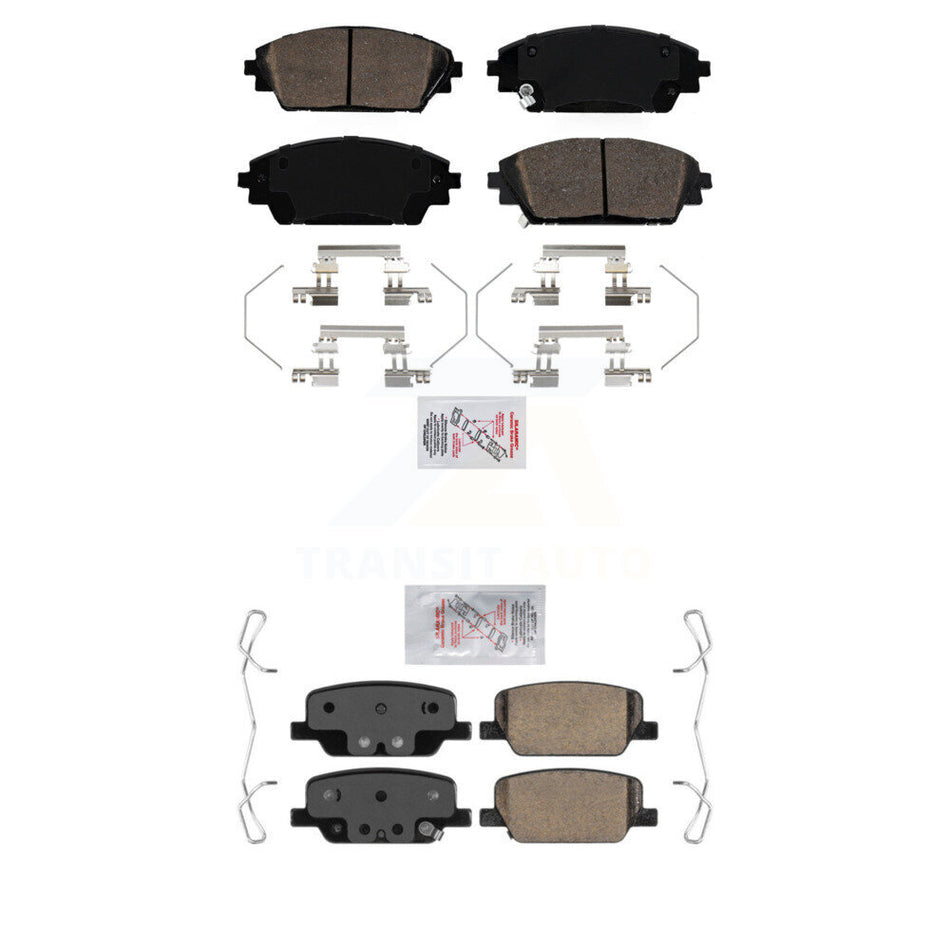 AmeriBRAKES Front Rear Ceramic Disc Brake Pads Kit For 2020-2022 Mazda CX-30 264.8mm Rotor or 302.7mm KNF-101494