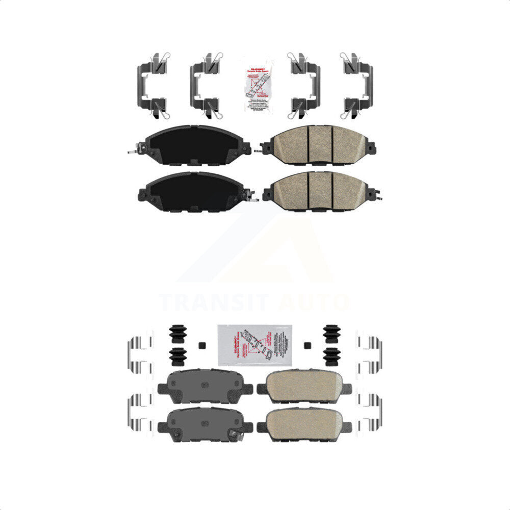 AmeriBRAKES Front Rear Ceramic Disc Brake Pads Kit For 2014-2020 INFINITI QX60 KNF-101505