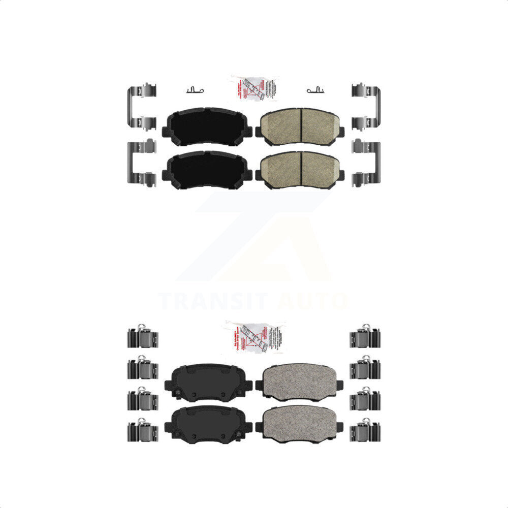 AmeriBRAKES Front Rear Ceramic Disc Brake Pads Kit For Jeep Cherokee Chrysler 200 KNF-101547