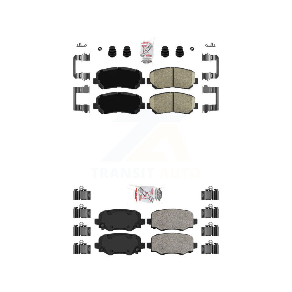 AmeriBRAKES Front Rear Ceramic Disc Brake Pads Kit For Jeep Cherokee Chrysler 200 KNF-101549