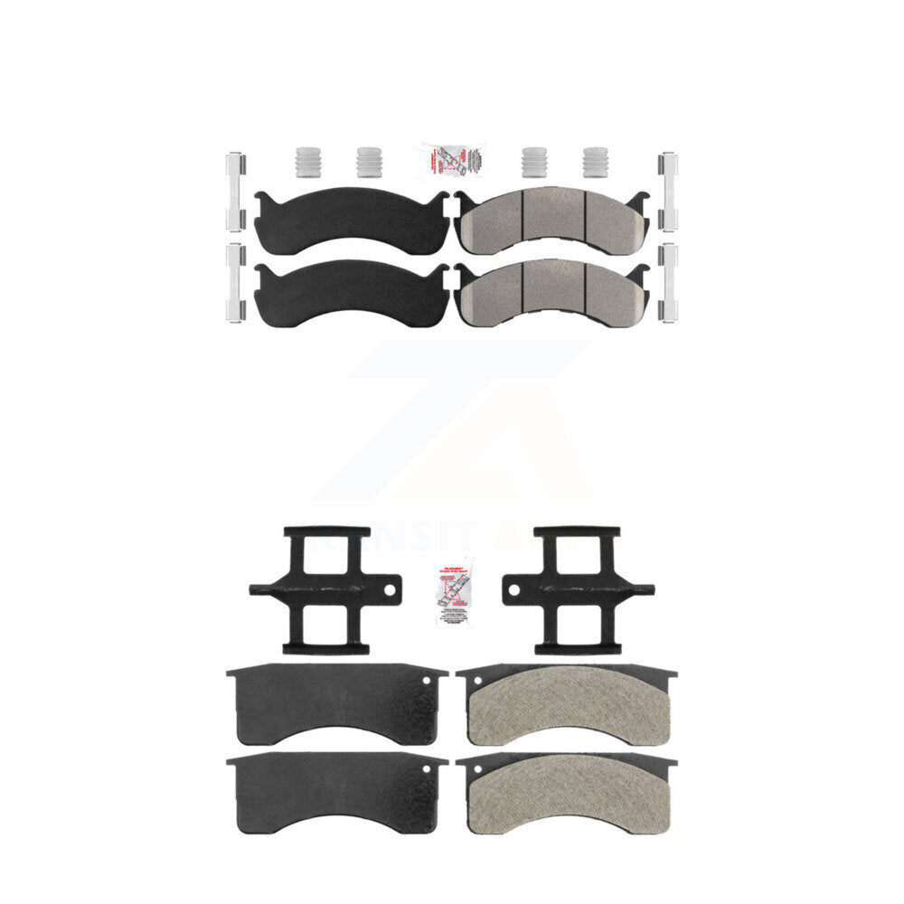 Front Rear Semi-Metallic Disc Brake Pads Kit For Blue Bird International IC Corporation KNF-101584