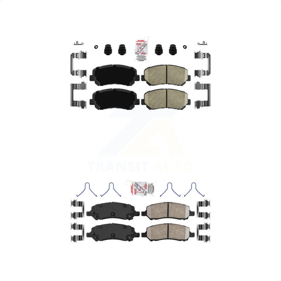 AmeriBRAKES Front Rear Ceramic Disc Brake Pads Kit For 2013-2016 Dodge Dart KNF-101594