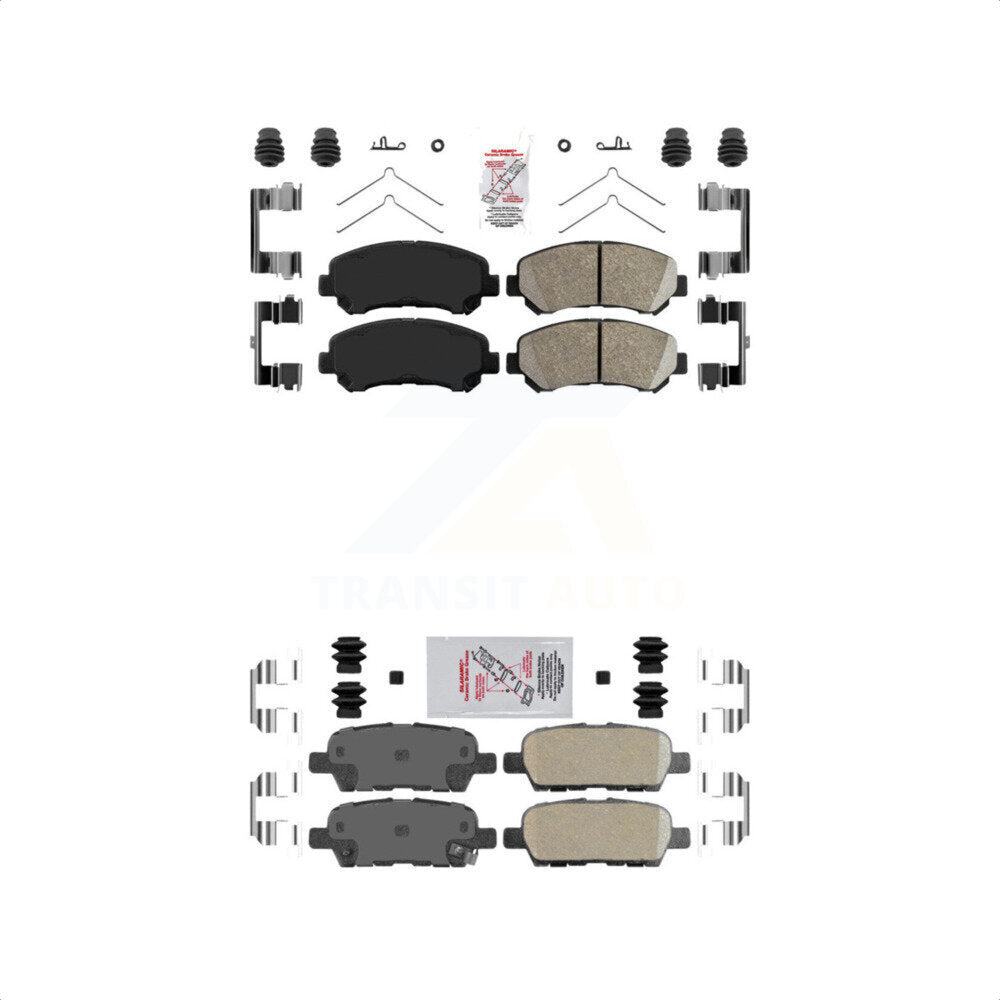 AmeriBRAKES Front Rear Ceramic Disc Brake Pads Kit For Nissan Rogue Select KNF-101599