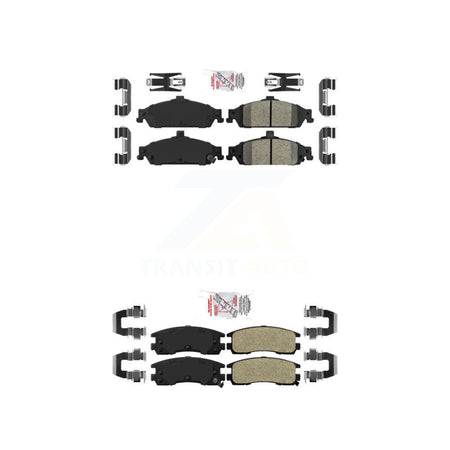 Front Ceramic Rear Semi-Metallic Disc Brake Pads Kit For 1997 Oldsmobile Cutlass KNF-101727