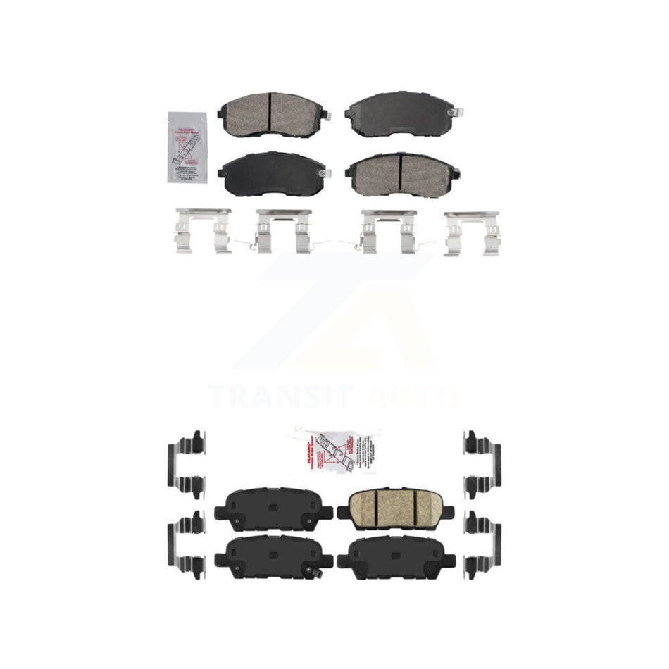 AmeriBRAKES Front Rear Ceramic Disc Brake Pads Kit For 2013-2019 Nissan Sentra KNF-101732