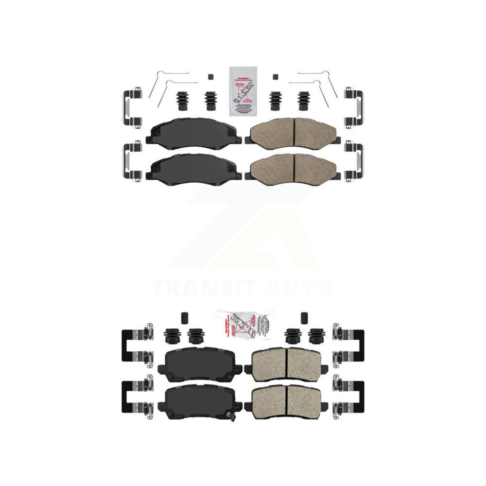 AmeriBRAKES Front Rear Ceramic Disc Brake Pads Kit For 2021-2023 Honda Odyssey KNF-101737